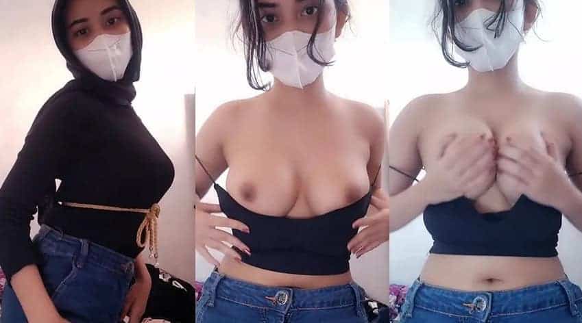 Video Viral Open Hijab Hitam Cantik Pap Toket Bulat