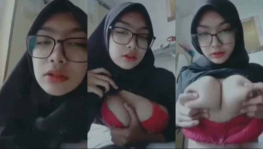 Viral Detik NADIRA Tobrut Hijab Hitam BH Merah